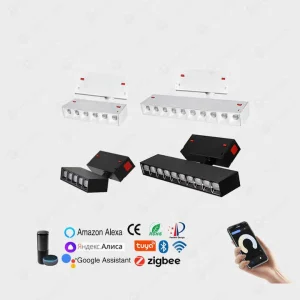220V 35mm Magnetic Track Light Systems Black/White 6063 Dimmable LED