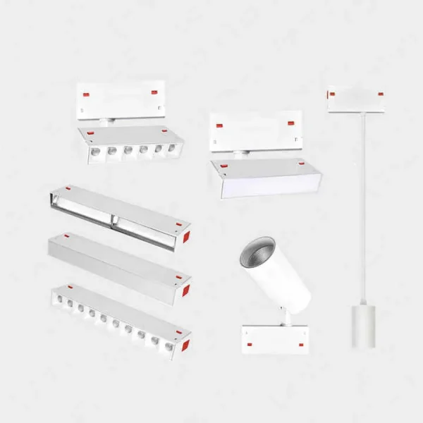 Commercial Track Lighting Systems 6063 Aluminum Black White 10W 20W 30W