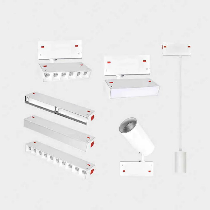 Commercial Track Lighting Systems 6063 Aluminum Black White 10W 20W 30W