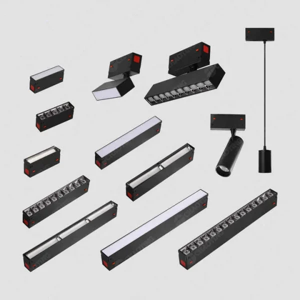 Commercial Track Lighting Systems 6063 Aluminum Black White 10W 20W 30W