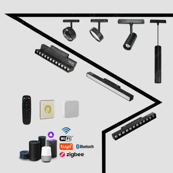 6063 Aluminum Magnetic Rail Track UL Listed