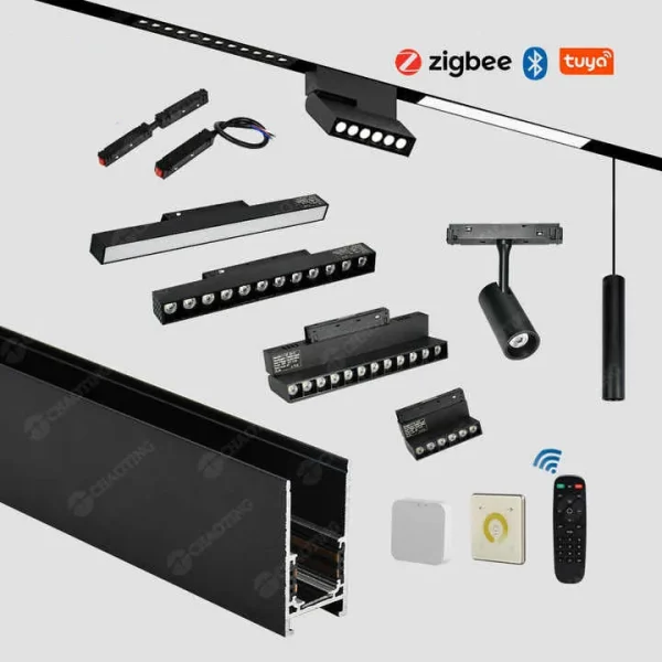 6063 Aluminum Magnetic Rail Track UL Listed