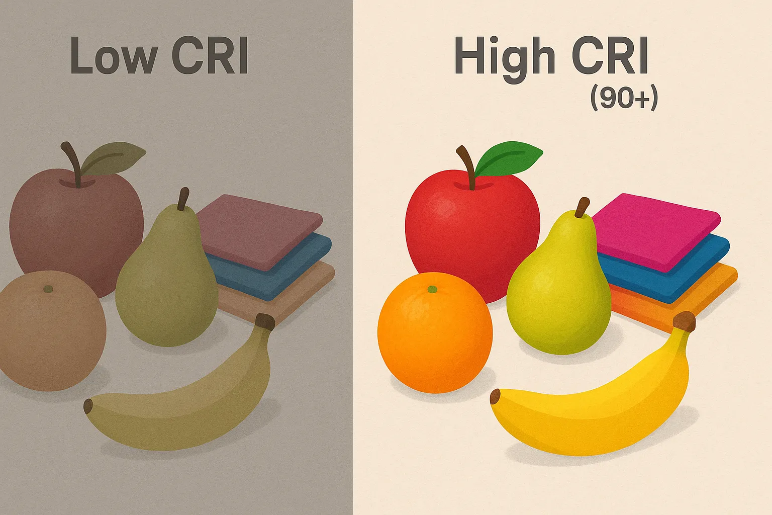 Ensure High Color Rendering Index (CRI)