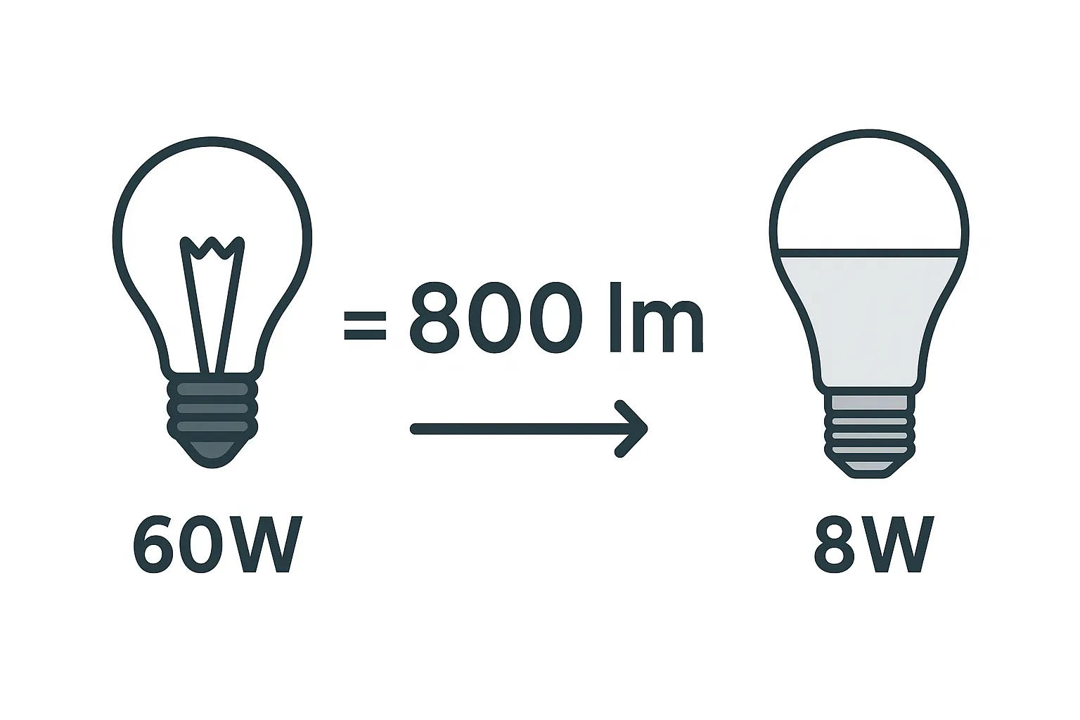 LED Watt Conversion Chart