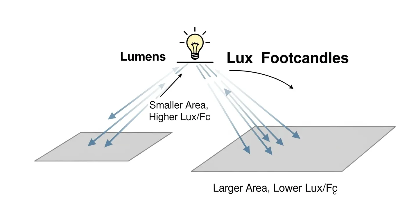 Are Lumens the Same as Lux or Footcandles