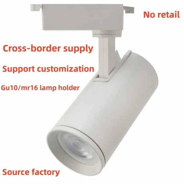 6063 Aluminum Architectural Track Lighting GU10 LED Spotlight