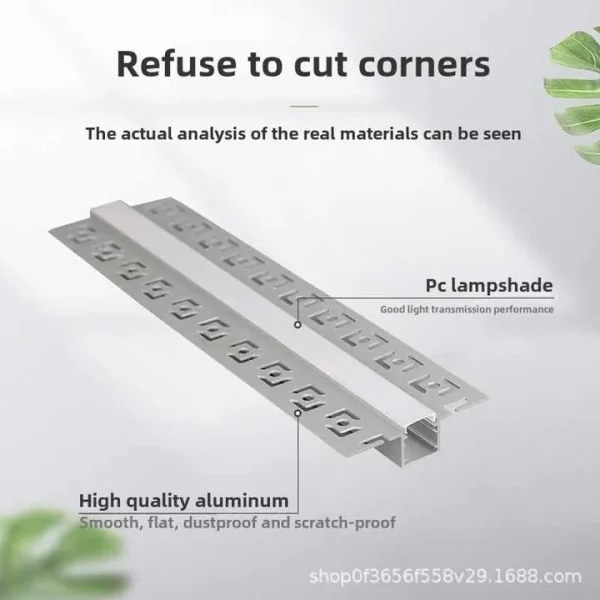 6063 Aluminum Strip Lights Ceiling Recessed Linear Profile