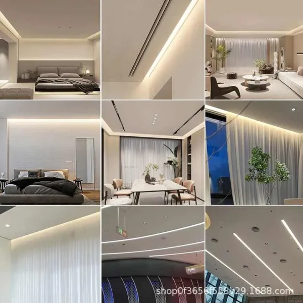 6063 Aluminum Strip Lights Ceiling Recessed Linear Profile