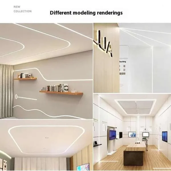 6063 Flexible LED Profile for Plaster In Lighting