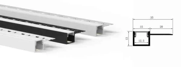 6063 LED Strip Light with Channel for Drywall Install