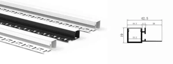 6063 LED Strip Light with Channel for Drywall Install