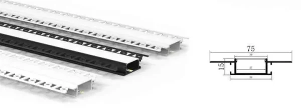 6063 Plaster In LED Profile: Seamless Recessed Lighting