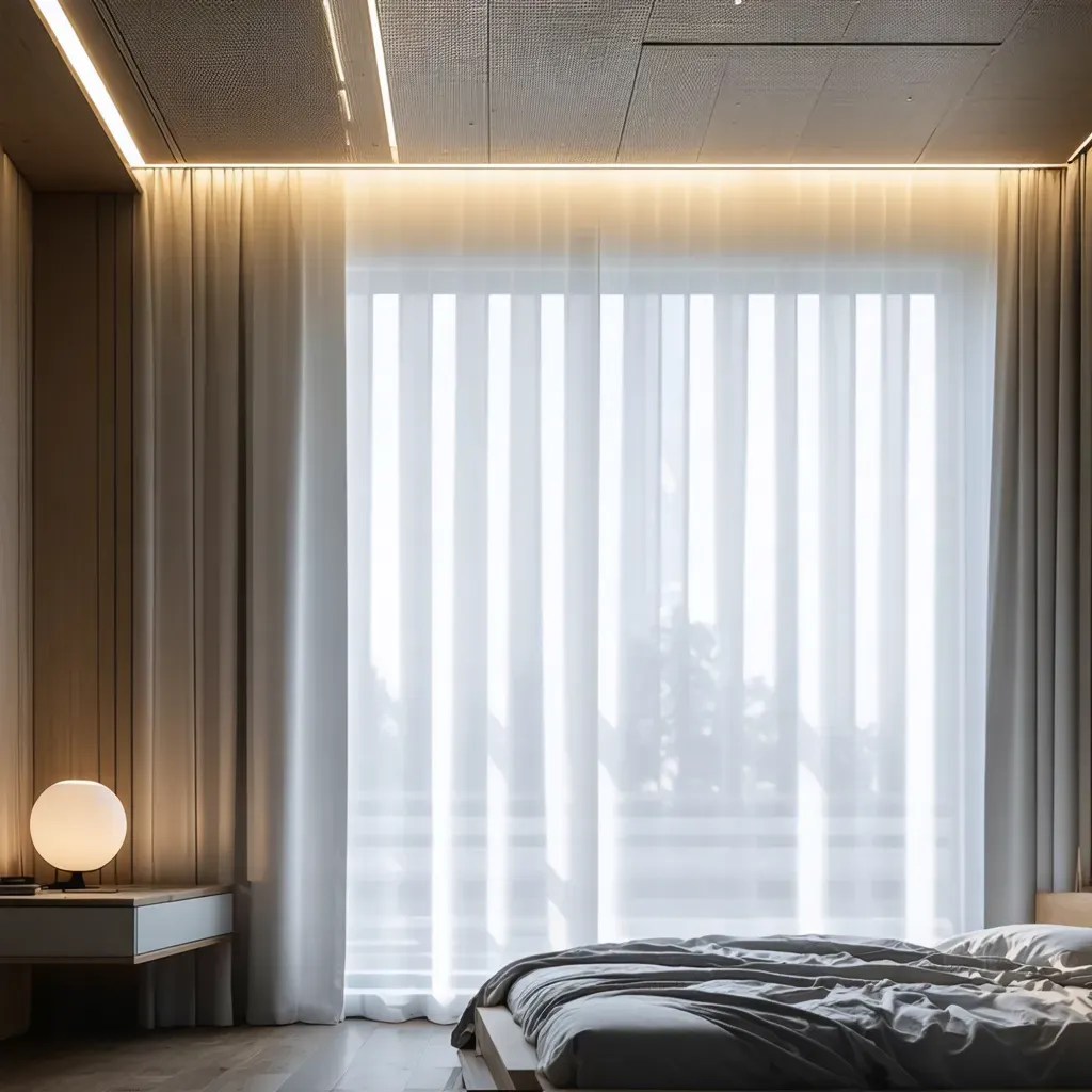 Atmospheric 'Lightfall' in Curtain Pelmets