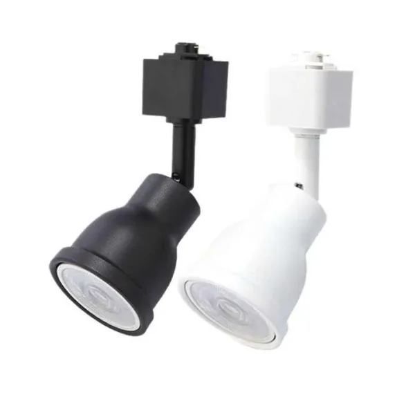Commercial LED Track Lighting GU10 Black Aluminum 6063