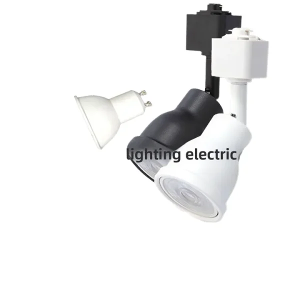 Commercial LED Track Lighting GU10 Black Aluminum 6063