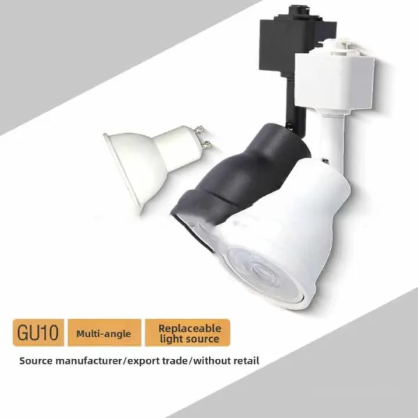 Commercial LED Track Lighting GU10 Black Aluminum 6063