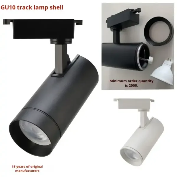 GU10 Commercial Track Lights 6063 Aluminum, Surface Mount, Swivel