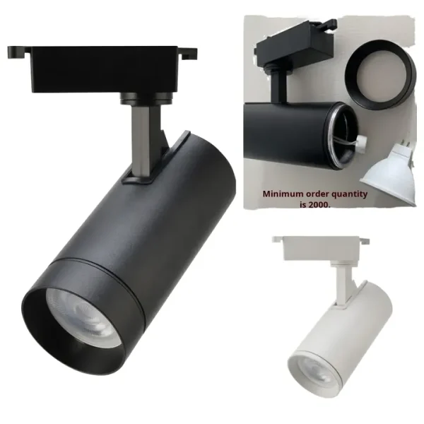 GU10 Commercial Track Lights 6063 Aluminum, Surface Mount, Swivel