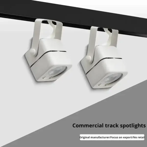 GU10 LED Track Lighting for Studio, 6063 Aluminum, Surface Mount