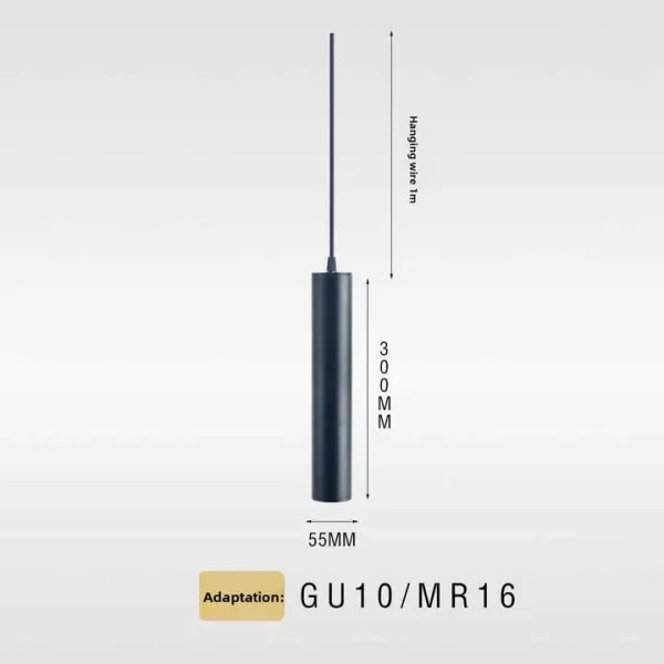Industrial Track Lighting GU10 Aluminum Black 6063 Black 35W