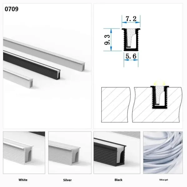 LED Lights in Bedroom Ceiling: 6063 Aluminum Profile