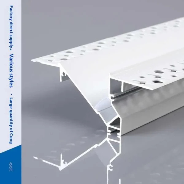 LED Tape Ceiling Profile 6063 Aluminum Recessed Plaster-in