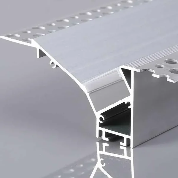 LED Tape Ceiling Profile 6063 Aluminum Recessed Plaster-in